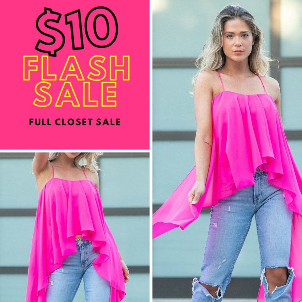 Neon Pink Draped Crop Top